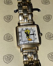 Warner Brothers/Fossil~Women’s Tweety Bird Watch NOS Vntg 1995 Gold Tone Rare picture