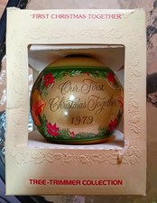 Hallmark Tree-Trimmer Glass Hanging Ornament 1979 