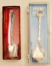 Vintage COLLECTORS Display Sugar Spoon MISSISSIPPI and FLORIDA picture