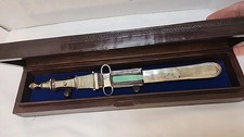 Vintage Handmade North African Tuareg-Style Ceremonial Dagger with Learher Case picture