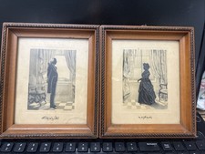 antique silhouette Images Of President George Washington And His Wife Martha picture