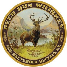 Deer Run Whiskey of Buffalo, New York - NEW METAL SIGN: 12