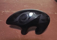 Vintage Navajo Black Bear Native American Etched Figurine Art Pottery 5