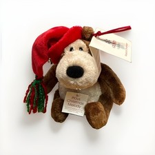 Vintage GUND Cozy Holiday Living Goober Bear 4.5” Musical Christmas Ornament NWT picture