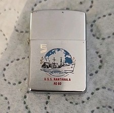 Rare Vintage U.S.S. Nantahala 1966 ZIPPO Lighter Sustaining  WITH 2 E marks OBO picture