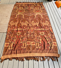 Vintage Indonesian Handwoven Sumba Hinggi Kombu Ikat Textile Antique Asian picture
