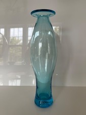Vintage GREENWICH FLINT CRAFT Blue Decanter 13