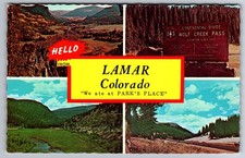 C.1973 LAMAR, CO GREETINGS PARK'S PLACE WOLF CREEK PASS CONT DIVIDE Postcard Q5D picture