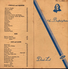 1937  The Bradford of Boston Restaurant  Menu  Massachusetts   9
