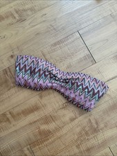 Pink Zigzag Strapless Bandeau Top size L New Vintage Rare from Y2K missoni-style picture