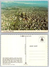 Continental Los Angeles California Aerial View Downtown City Freeways Postcard picture