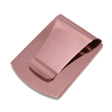 Double-Sided Money Clip Card Holder 18K Rose Gold Over-74mm (L)x57mm(W)x15mm (D) picture