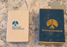 New Playing Cards Rockwell International Collins Aerospace Vintage RARE Lot of 2 picture