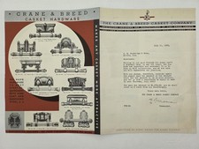 1935 antique CRANE & BREED CASKET Co cincinnati oh METAL CASKET MANUFACTURERS AD picture