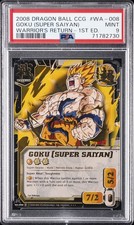 2008 DRAGON BALL CCG THE WARRIOR'S RETURN 1ST EDITION GOKU (SUPER SAIYAN) PSA 9 picture
