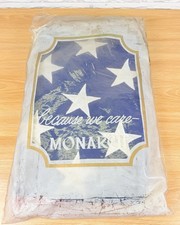 1960s Valley Forge Monarch 50 Star American Flag NOS Cotton Sewn Stars 5x10 USA picture