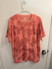 Uniqlo UT Disney Mickey Mouse Pink Tie Dye T-Shirt Size L Unisex Adult picture