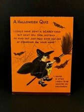 Vtg Halloween Pop Up Greeting Card 