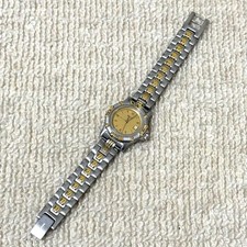 Bally Women's Quartz Watch Gold Dial Silver Gold Band 10 ATM Date Swiss Made picture