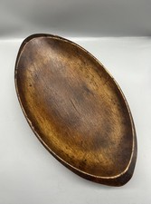 Antique Hand Carved Maple Wood? Dough Bowl 20” Signed Trench Tray. Farmhouse. picture