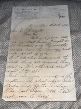 Antique 1882 Correspondence L Soule Piano Agent Steinway Decker & Son Taunton MA picture