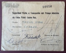 Fidel Castro Autograph Signed Document — Chile Visit of Cuban Prime Minister. picture