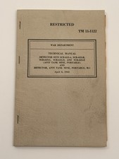 War Department Technical Manual TM 11-1122 World War II Original Envelope 1943 picture