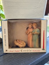 Vintage Christmas Plastic Angel Figurines Candle Centerpiece MCM Hong Kong NIB picture