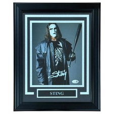 Sting Autographed WCW Wrestling (with Bat) Deluxe Framed 8x10 Photo - JSA picture