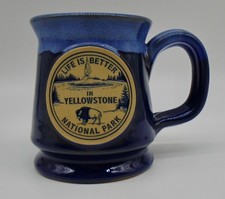 NEW DENEEN POTTERY YELLOWSTONE NATIONAL PARK BLUE COFFEE CUP MUG 2024 picture