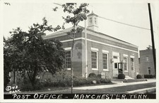 Post office, Manchester, TN Tennessee 1943 RPPC Photo Postcard COPY picture