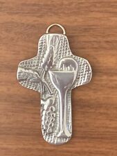 Mini Cross Pewter /Christmas Tree Ornament /Decor/Wall Hanging / Favor Gift #312 picture