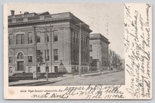 Girls' High School Louisville KY Postcard c1908 Postmarked Undivided Back picture