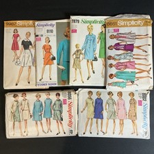 Vintage Sewing Pattern Lot Simplicity 60s 70s Dresses Jackets Wardrobe 14 Half picture