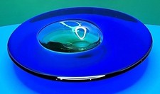 1990's Czechoslovakian Hand Blown Art glass Bowl By Ladislav Palacek - 12.75
