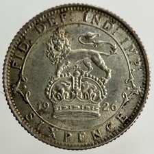 1926 George V Sixpence Silver Coin | Very High Grade picture