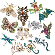 6Pcs Dragonfly Butterfly Bee Insect Lapel Brooch Pin Set for Daily Decoration picture