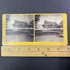 Skowhegan Maine Coburn House Stereoview 1869 Victorian People Home picture