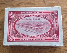 Antique Advertising Playing Cards Ohio Knife Co. c. 1915 52+EC W/Box USPCC Manuf picture