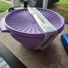 Tupperware Servalier Salad Large Serving Bowl Purple 17 Cup New #8800-1 NEW picture