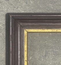 ANTIQUE FITs 11”x13” GOLD GILT PRIMITIVE VICTORIAN WALNUT PORTRAIT PICTURE FRAME picture