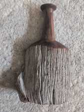 Vintage 1970s Sculptural Studio Wood Live edge Vase Handcrafted Beautiful  picture