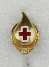 Red Cross: Blood Donor lapel pin - 2 gallon (white number) picture
