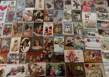 Huge Lot of 75~Holidays Greetings Postcards~Easter~Xmas~Thanksgiving~Santa~etc. picture