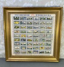 New York World's Fair 1939  Sheet of Stamps from Event Framed  picture