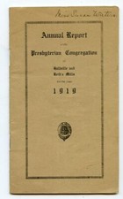 1919 Presbyterian Congregation Church, Hallsville & Reids Mills - Names,Bptsm +  picture
