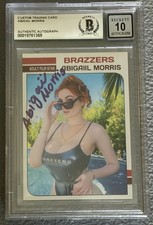 Abigaiil Morris Signed Custom Trading Card BAS Beckett COA Autograph Grade 10 picture