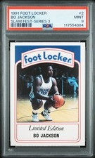 1991 FOOT LOCKER SLAM FEST SERIES 3 #2 BO JACKSON PSA 9 picture