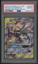 2019 Pokemon Pikachu & Zekrom GX Tag Team Tin Promo #SM168 PSA 10 picture