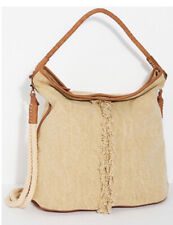 Free People Wilhelmina Leather + Canvas Convertible Bucket Bag NWOT $128 picture